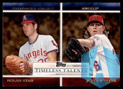 2012 Topps Timeless Talents #TT-14 Nolan Ryan/Jered Weaver Angels